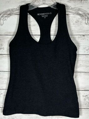 Beyond Yoga Spacedye Step Up Racerback Tank Charcoal Grey Size XS